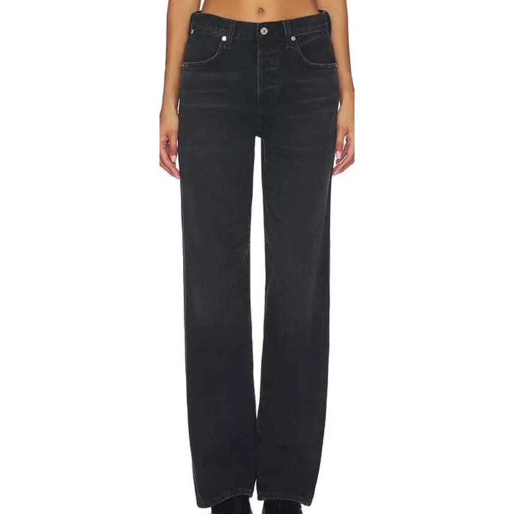 Nwot CITIZENS OF HUMANITY Jeans 29 “Annina” Black Wide Flare High-Waist Premium